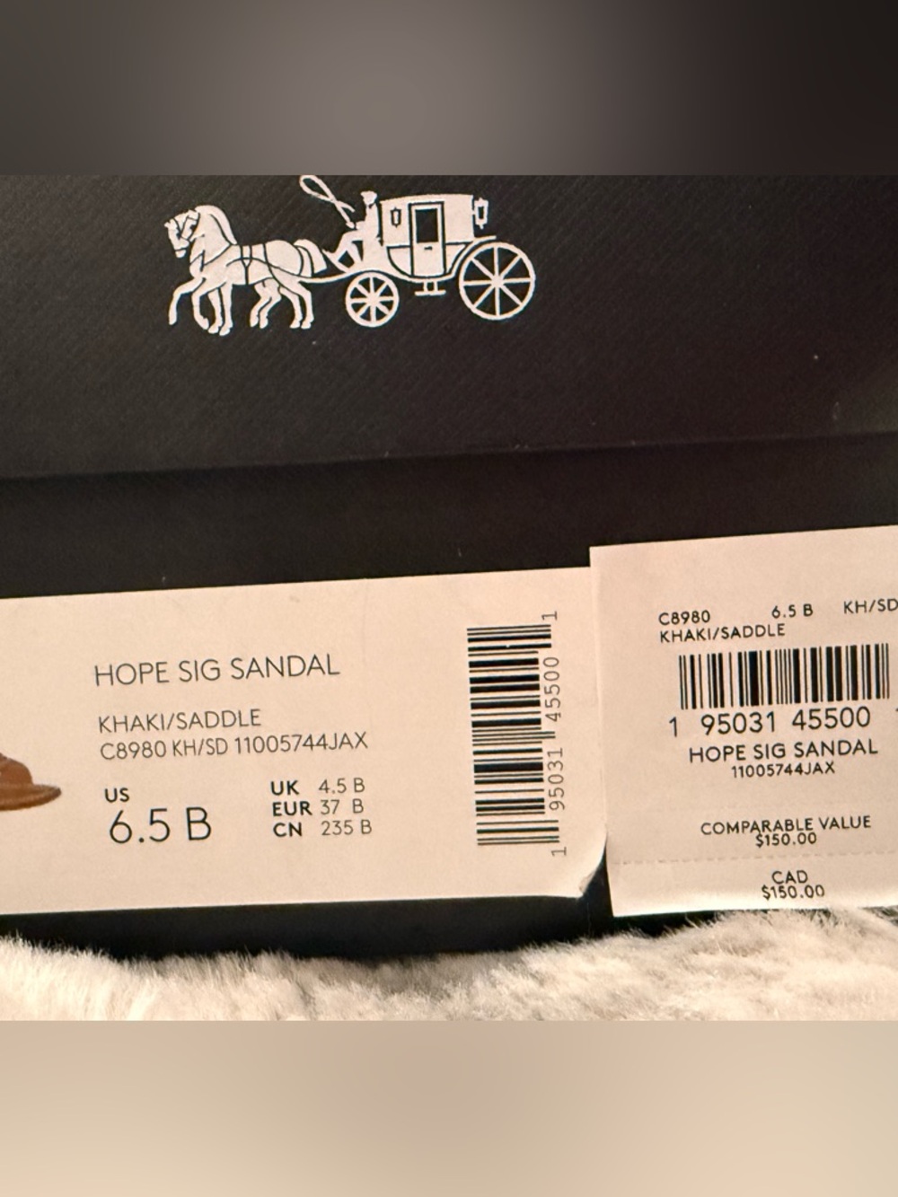 Coach Brown Signature Canvas Double-Strap Slingback Sandals - Picture 6 of 6